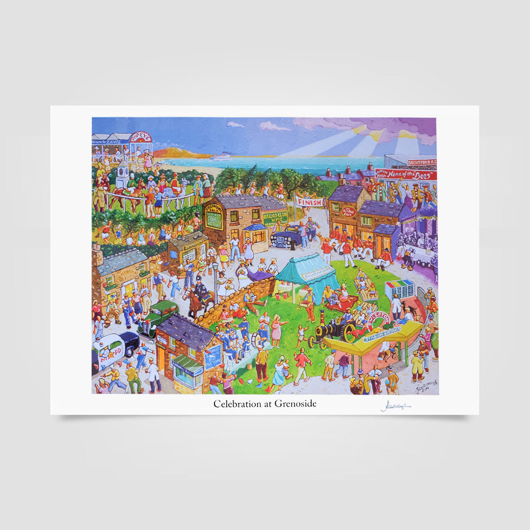 Joe Scarborough Signed Art Print Celebration at Grenoside - Joe Scarborough Art