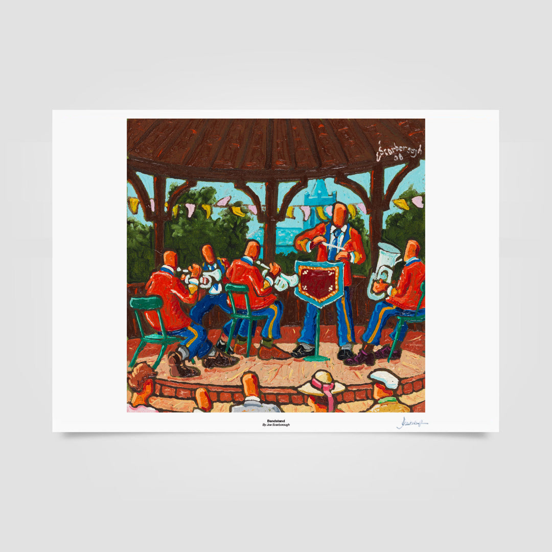 Joe Scarborough Signed Art Print Bandstand - Joe Scarborough Art