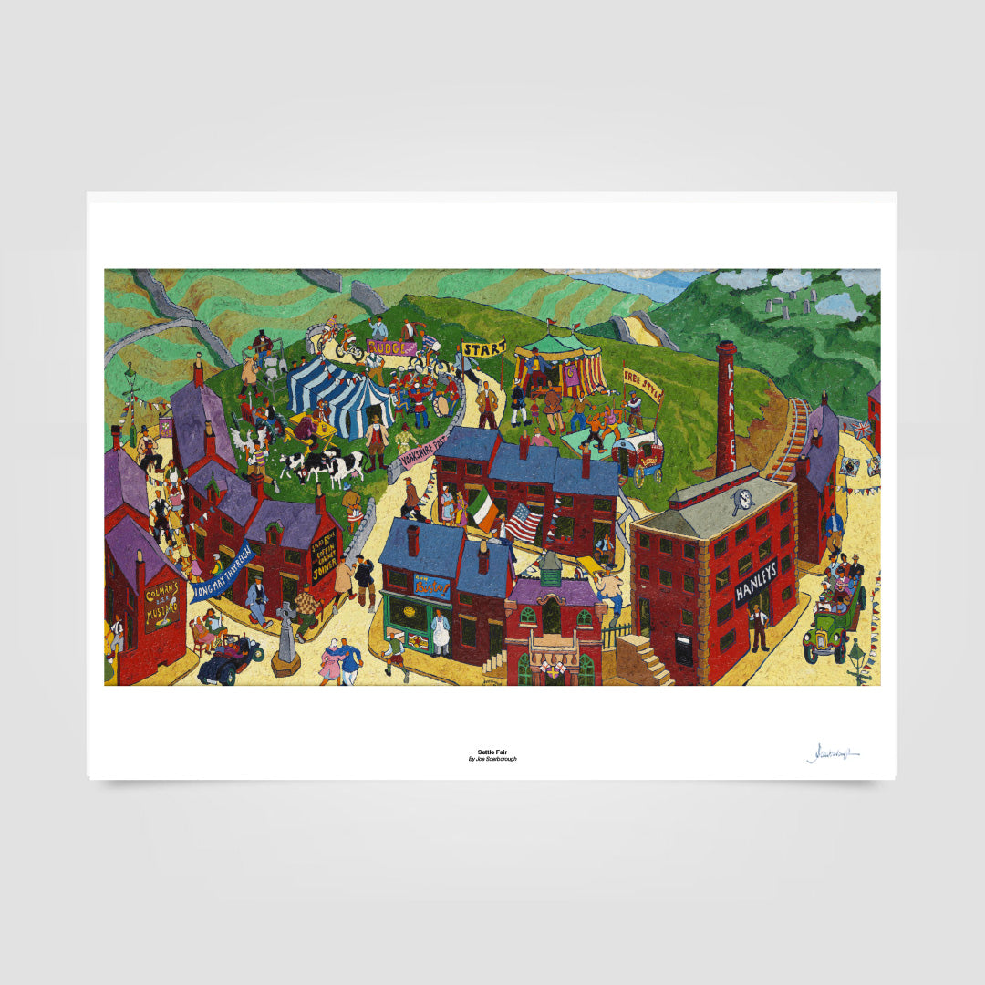 Joe Scarborough Signed Art Print Settle Fair - Joe Scarborough Art