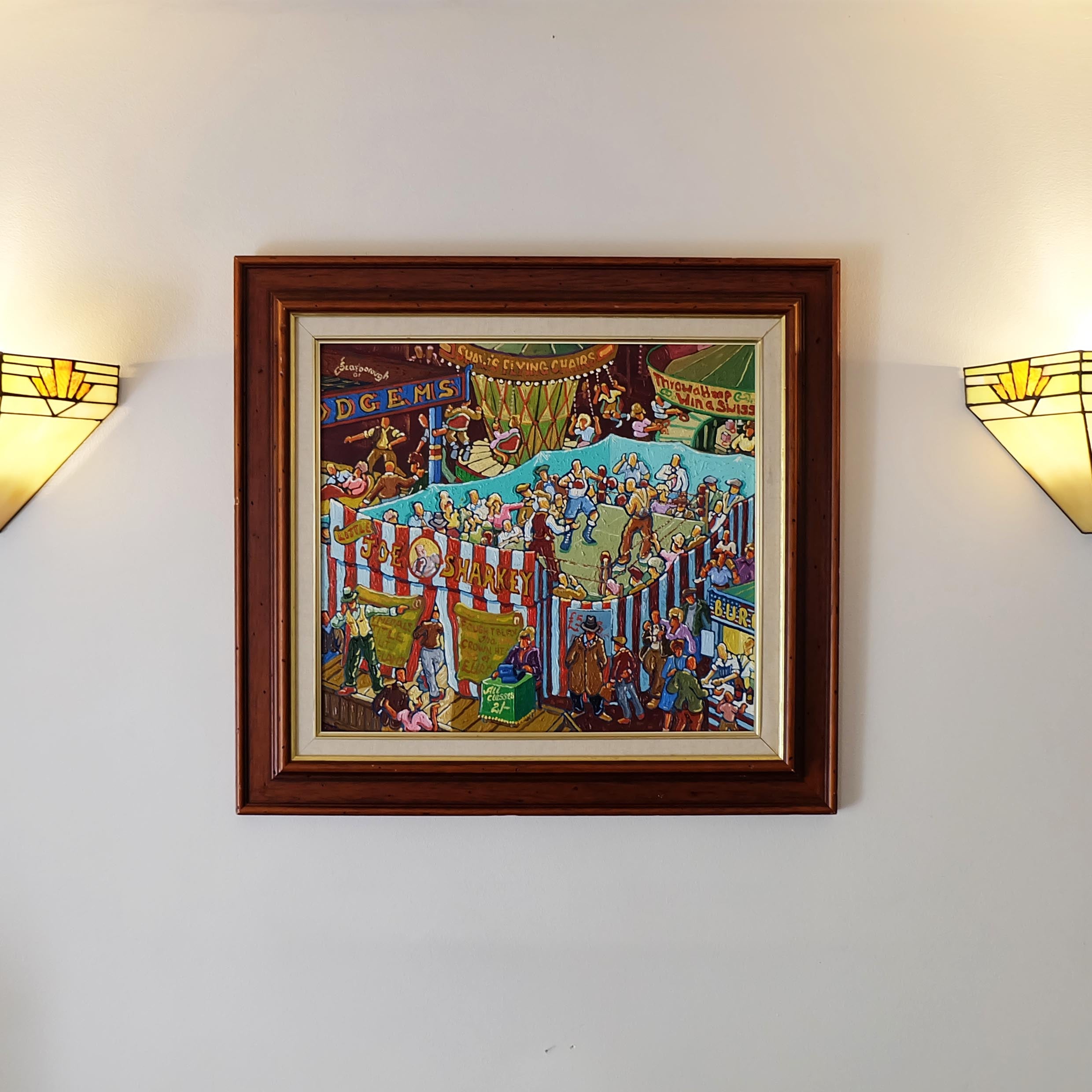 Two Rounds With Joe Sharkey - Original Oil Painting on Canvas by Joe Scarborough - Joe Scarborough Art