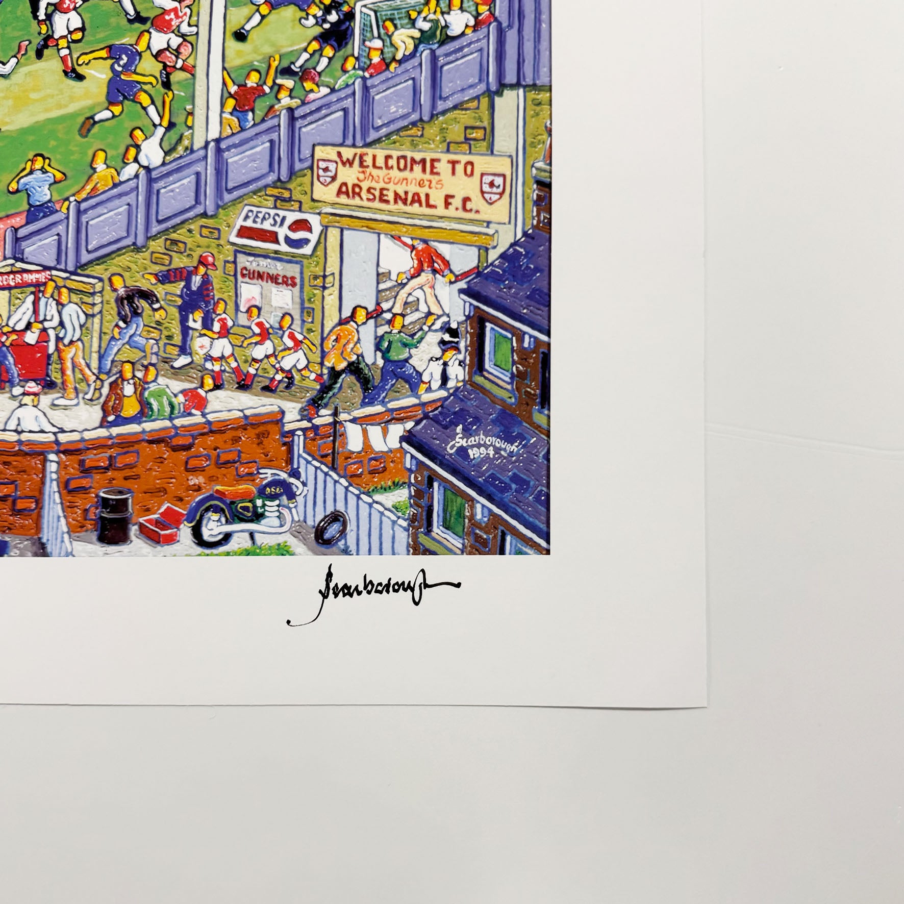 Arsenal v PSG 1994 UEFA Cup Signed Archive Artist Proof Art Print - Joe Scarborough Art