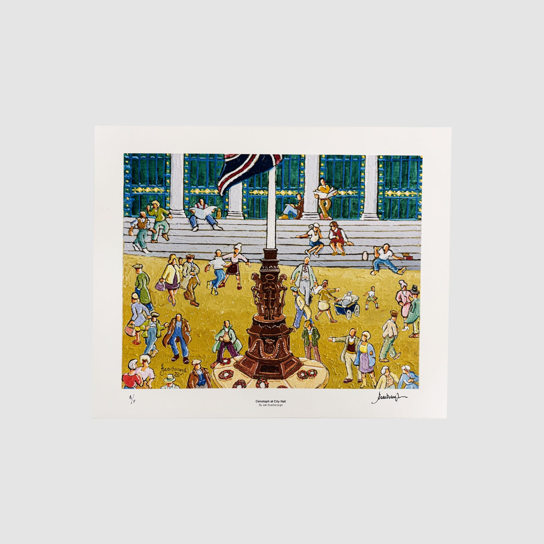 Cenotaph at City Hall Signed Archive Artist Proof Art Print - Joe Scarborough Art