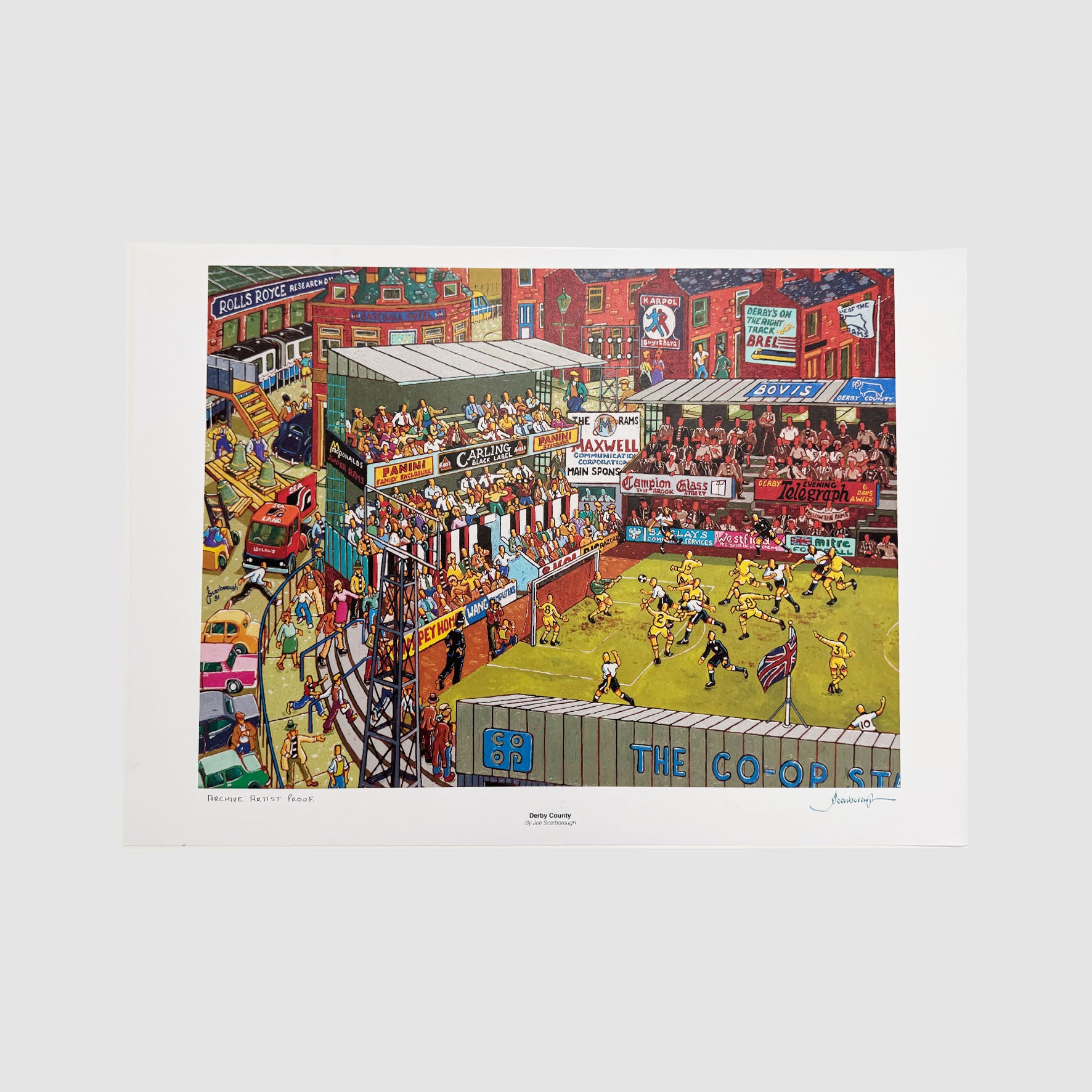 Derby County Signed Archive Artist Proof Art Print - Joe Scarborough Art