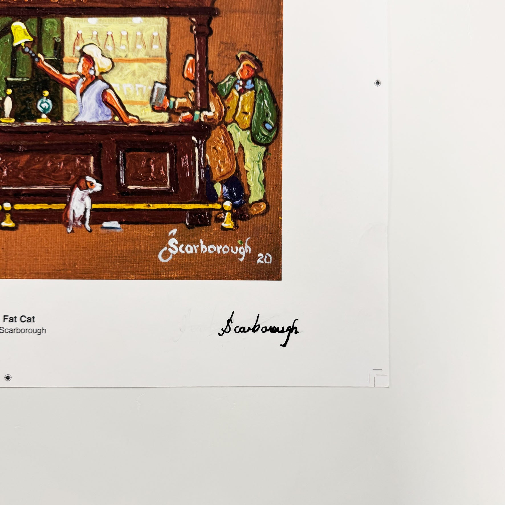The Fat Cat Signed Archive Artist Proof Art Print (With Crop marks, etc) - Joe Scarborough Art