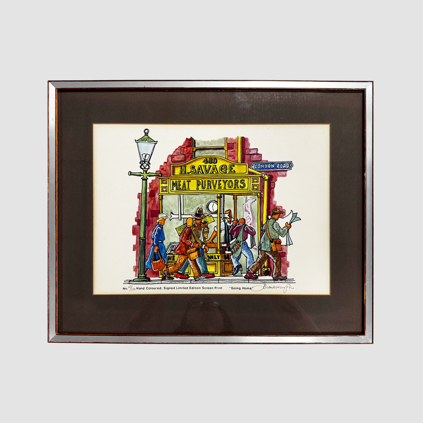 "Going Home" Hand Coloured, Signed Limited Edition Screen Print 47/100 - Joe Scarborough Art
