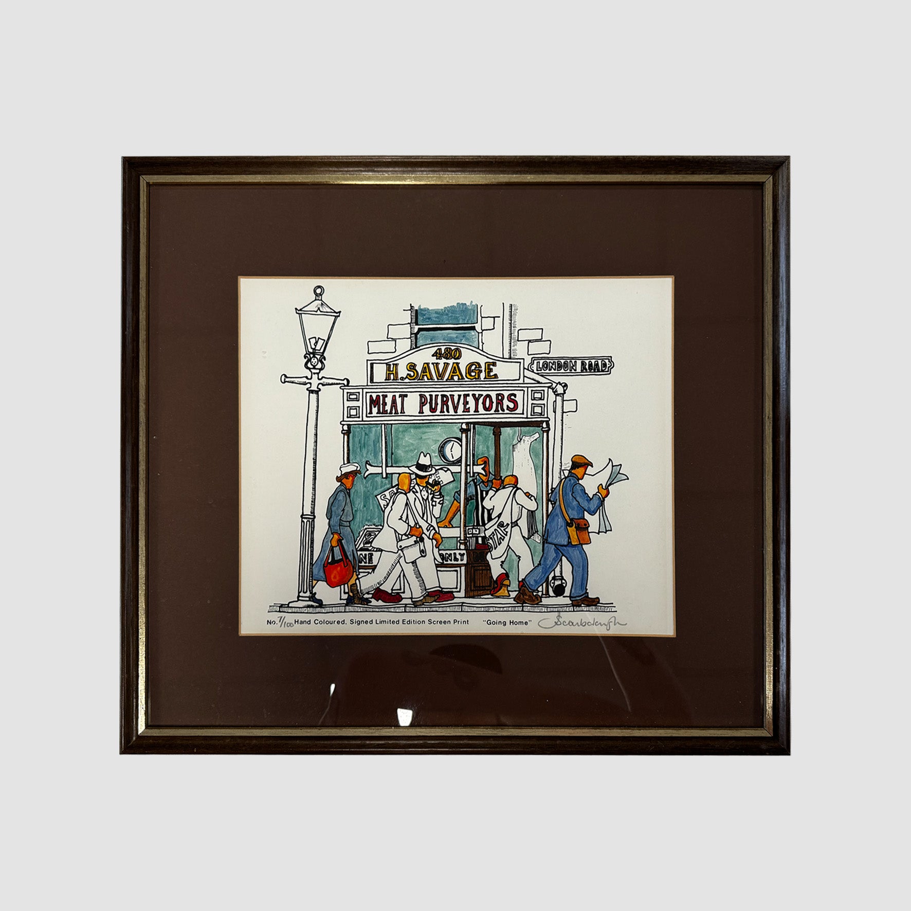 "Going Home" Hand Coloured, Signed Limited Edition Screen Print 7/100 - Joe Scarborough Art