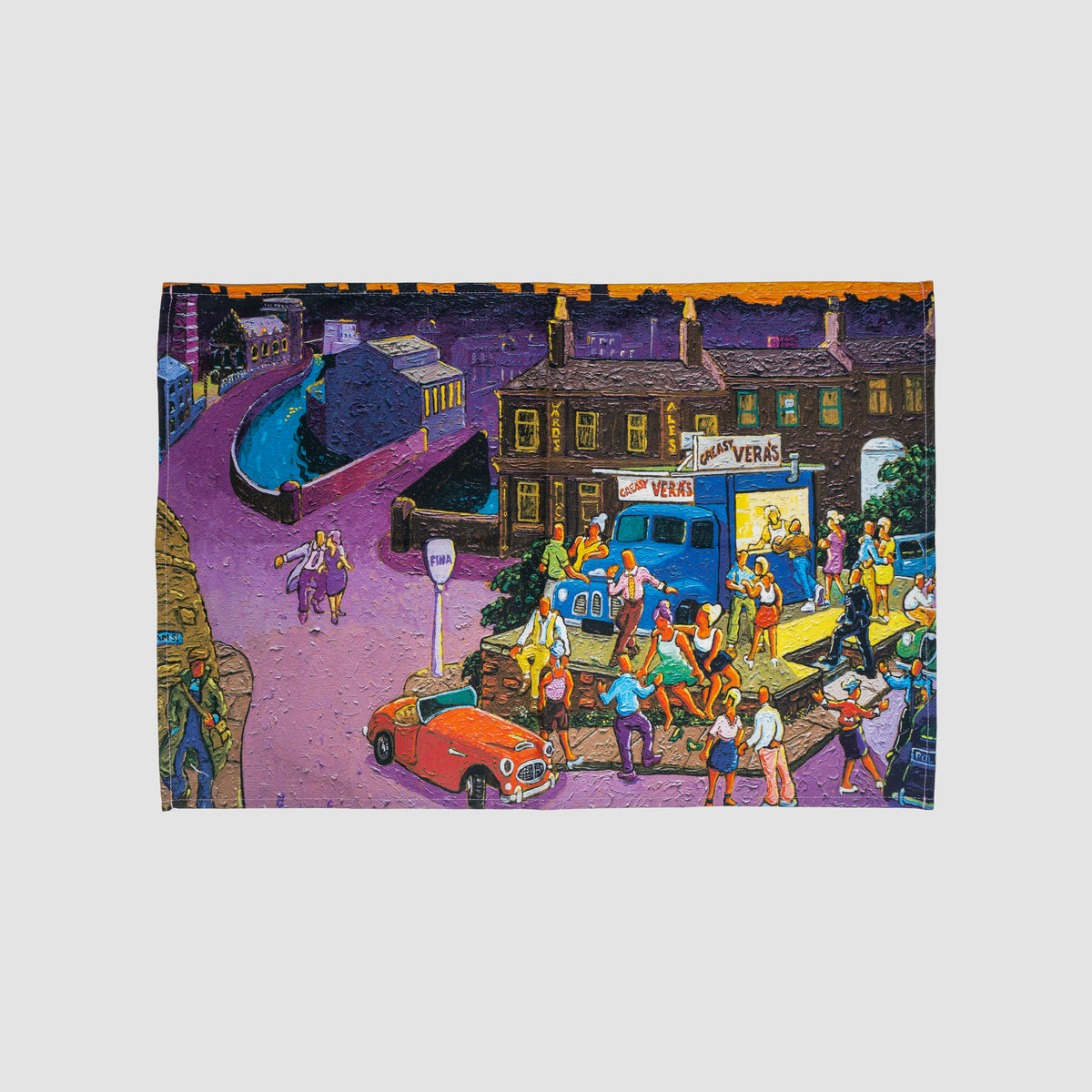 Joe Scarborough Tea Towel Greasy Veras Van - Joe Scarborough Art