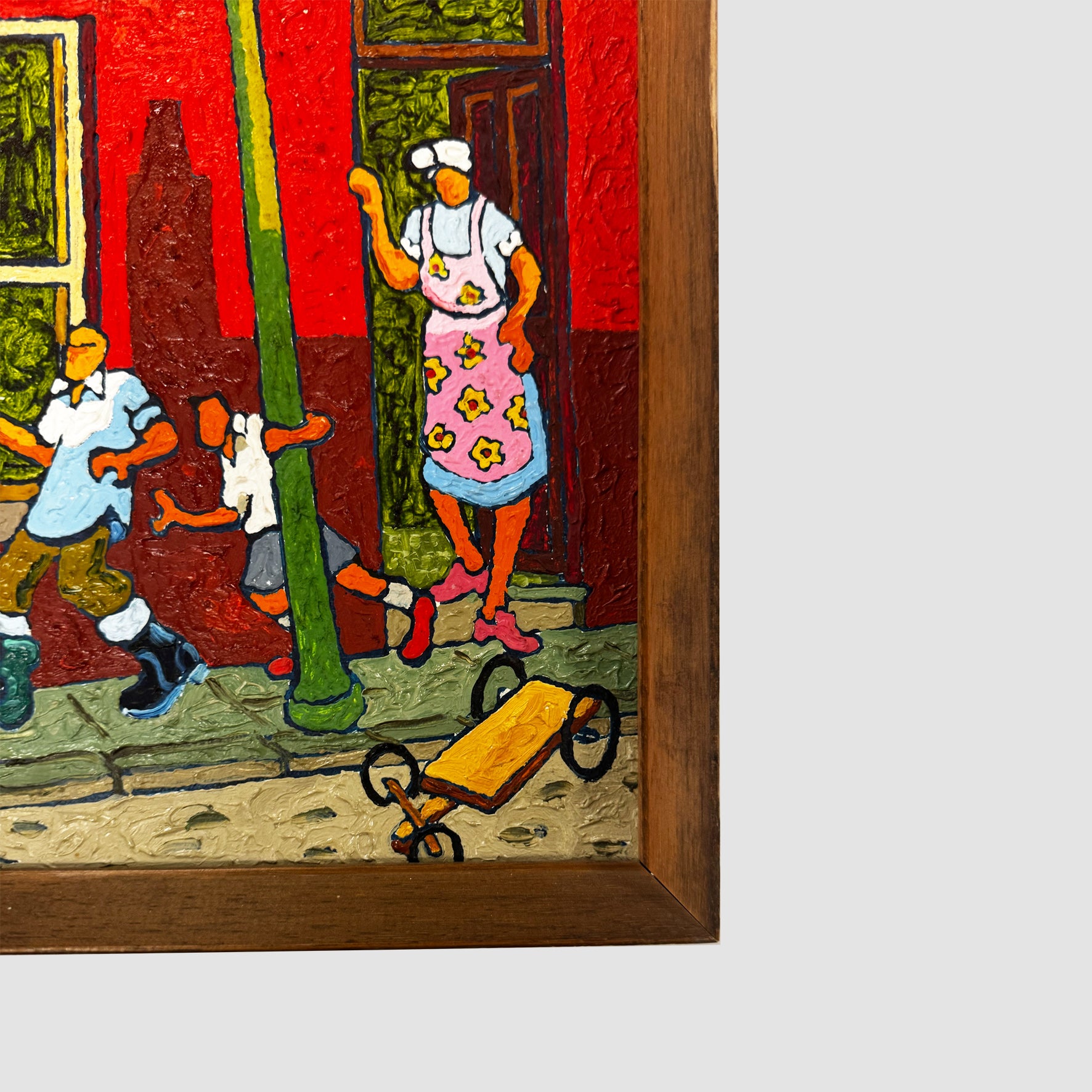 "Kick About on Mackenzie Street" Original Oil Painting on Canvas - Joe Scarborough Art