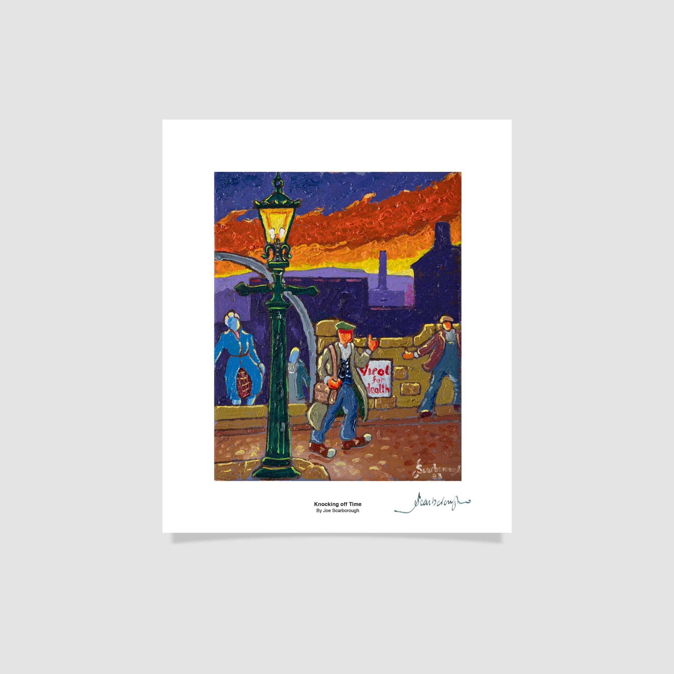 Joe Scarborough Signed Art Print Knocking off Time – Joe Scarborough Art