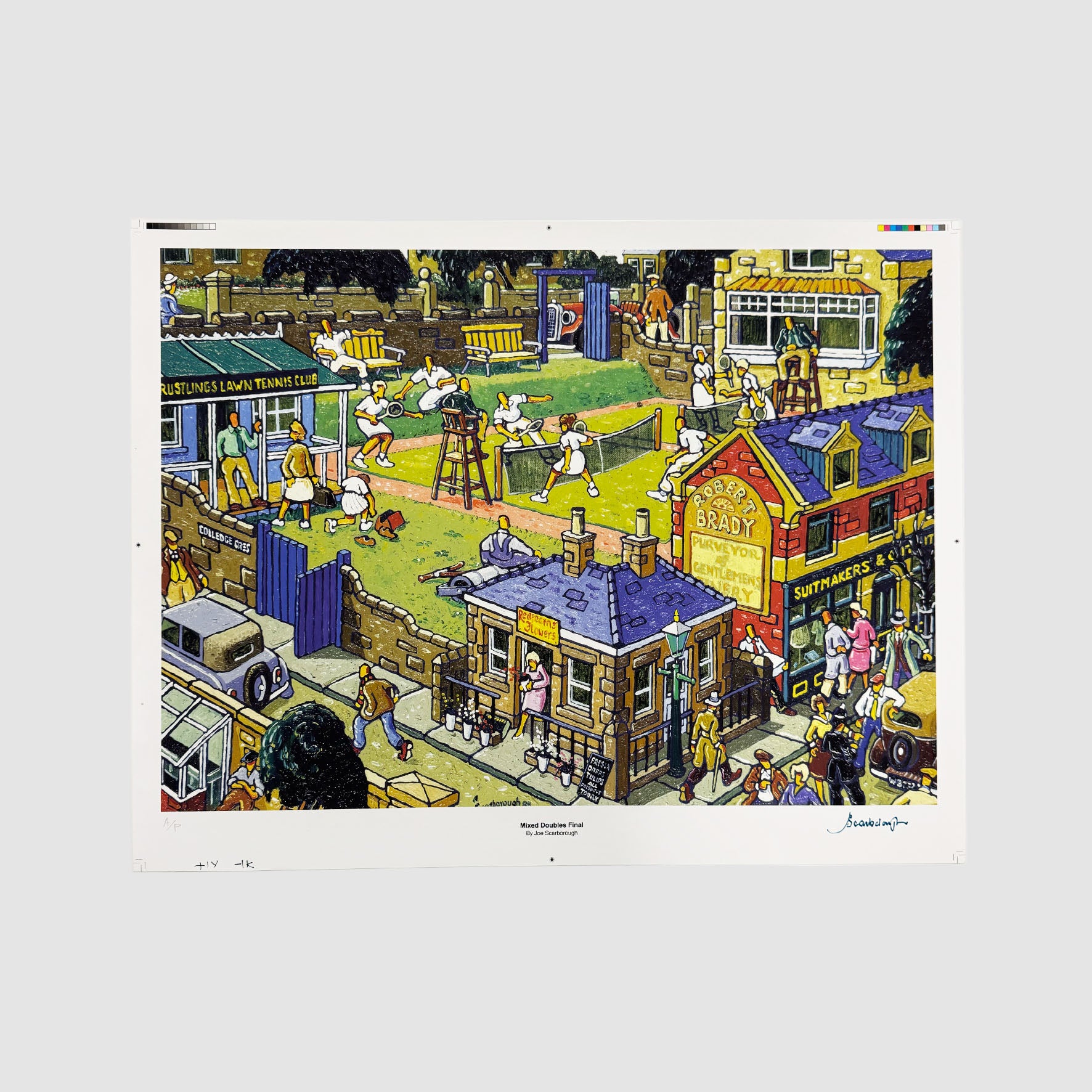 Mixed Doubles Final Signed Archive Artist Proof Art Print - Joe Scarborough Art