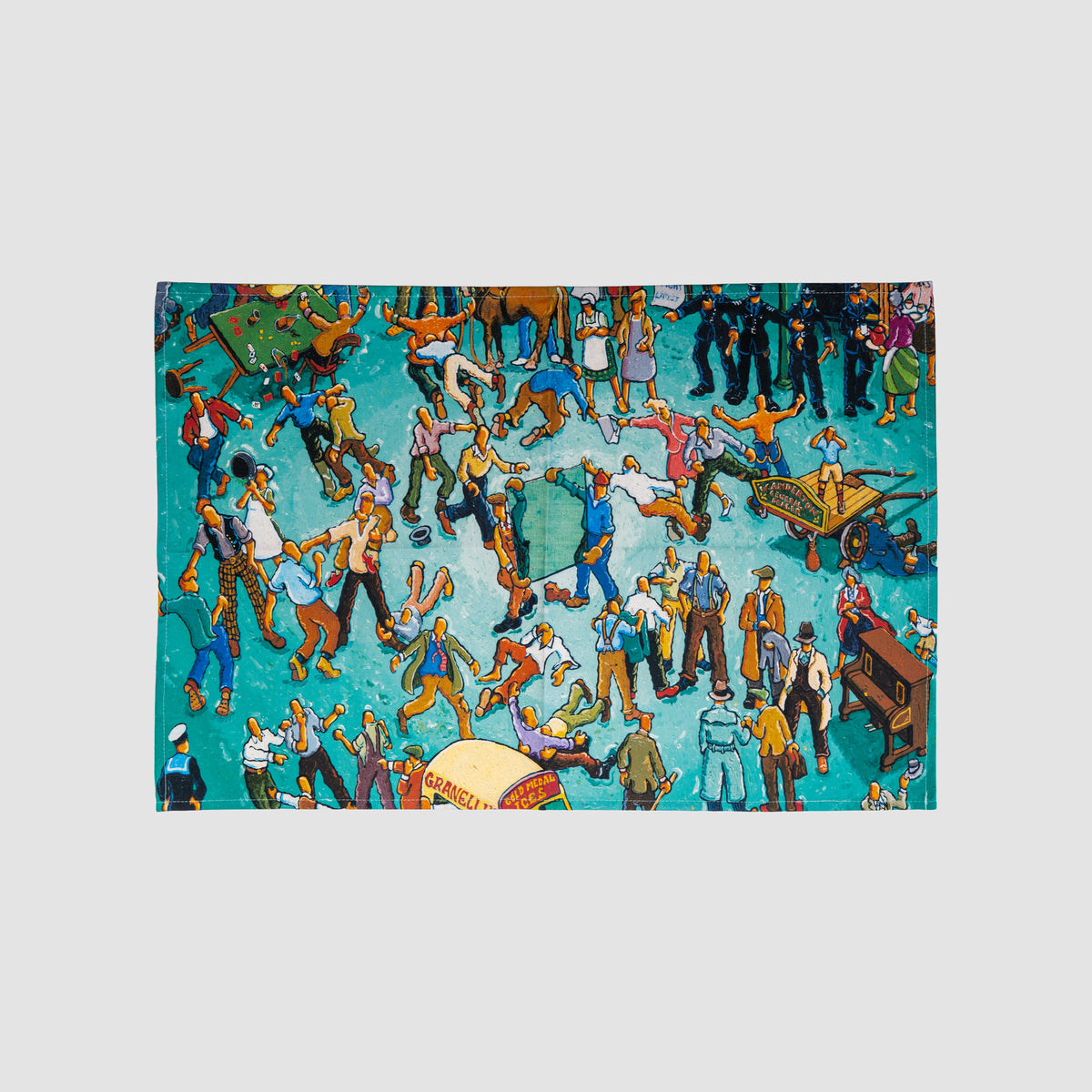 Joe Scarborough Tea Towel Street Fight - Joe Scarborough Art