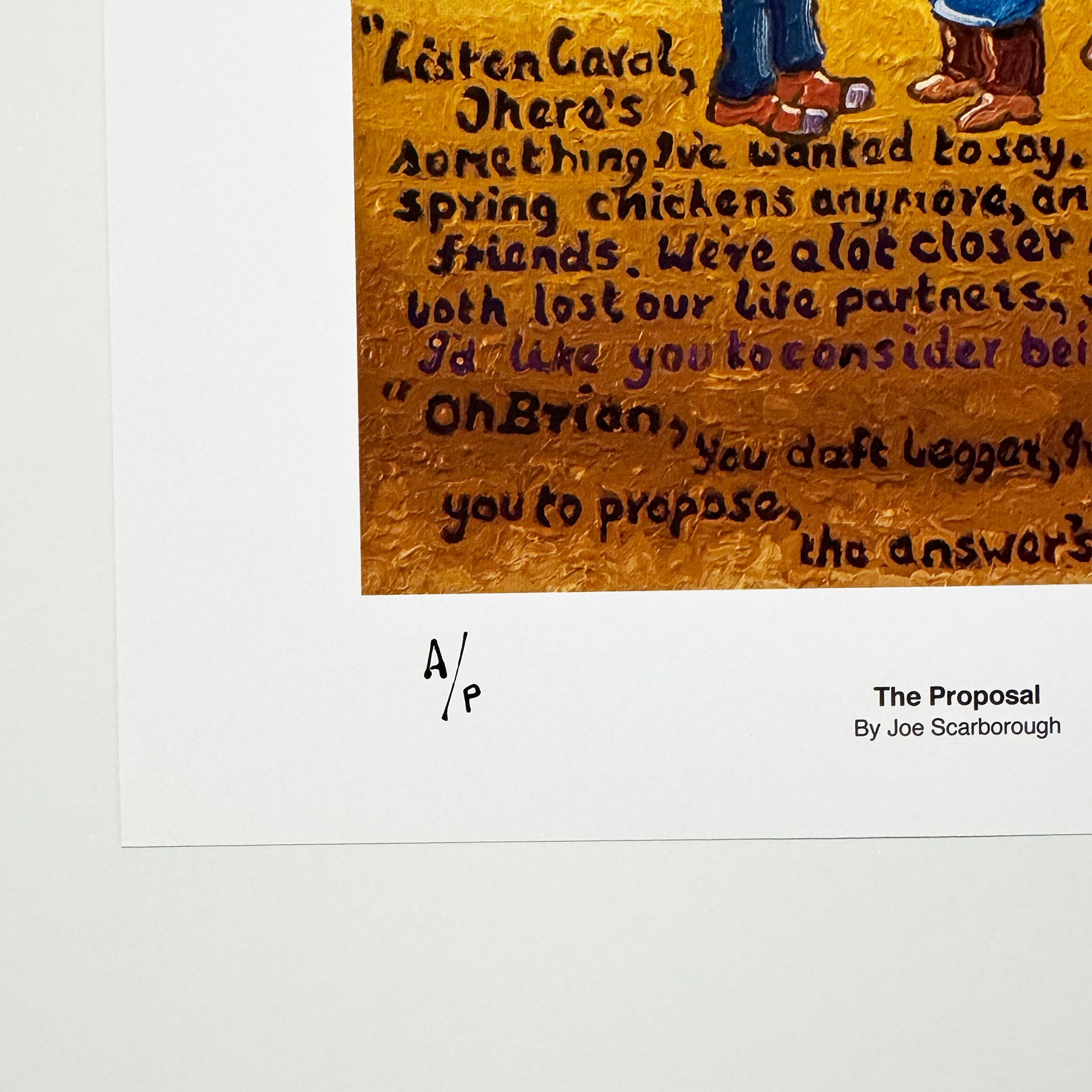The Proposal Signed Archive Artist Proof Art Print - Joe Scarborough Art