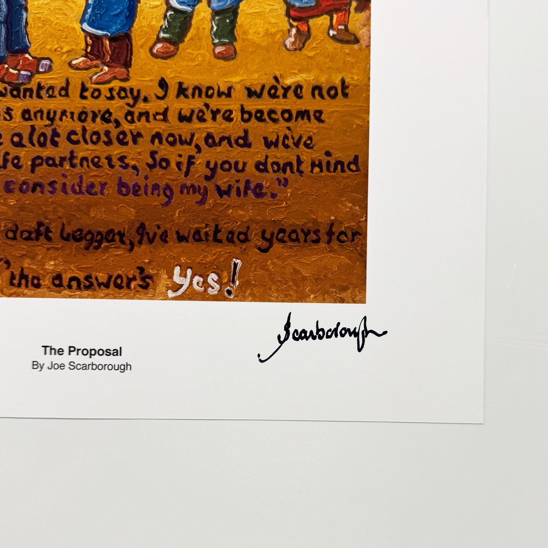 The Proposal Signed Archive Artist Proof Art Print - Joe Scarborough Art