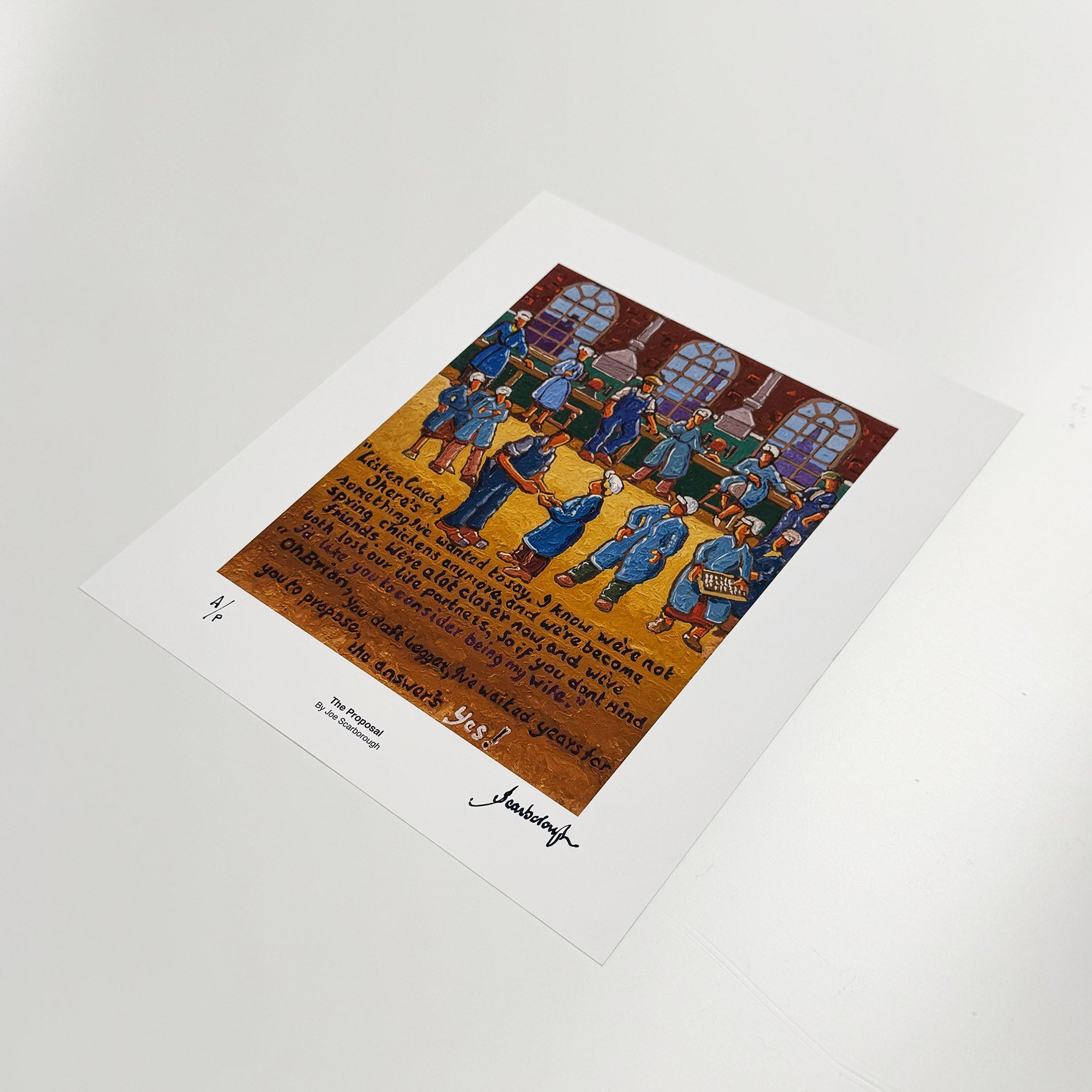 The Proposal Signed Archive Artist Proof Art Print - Joe Scarborough Art