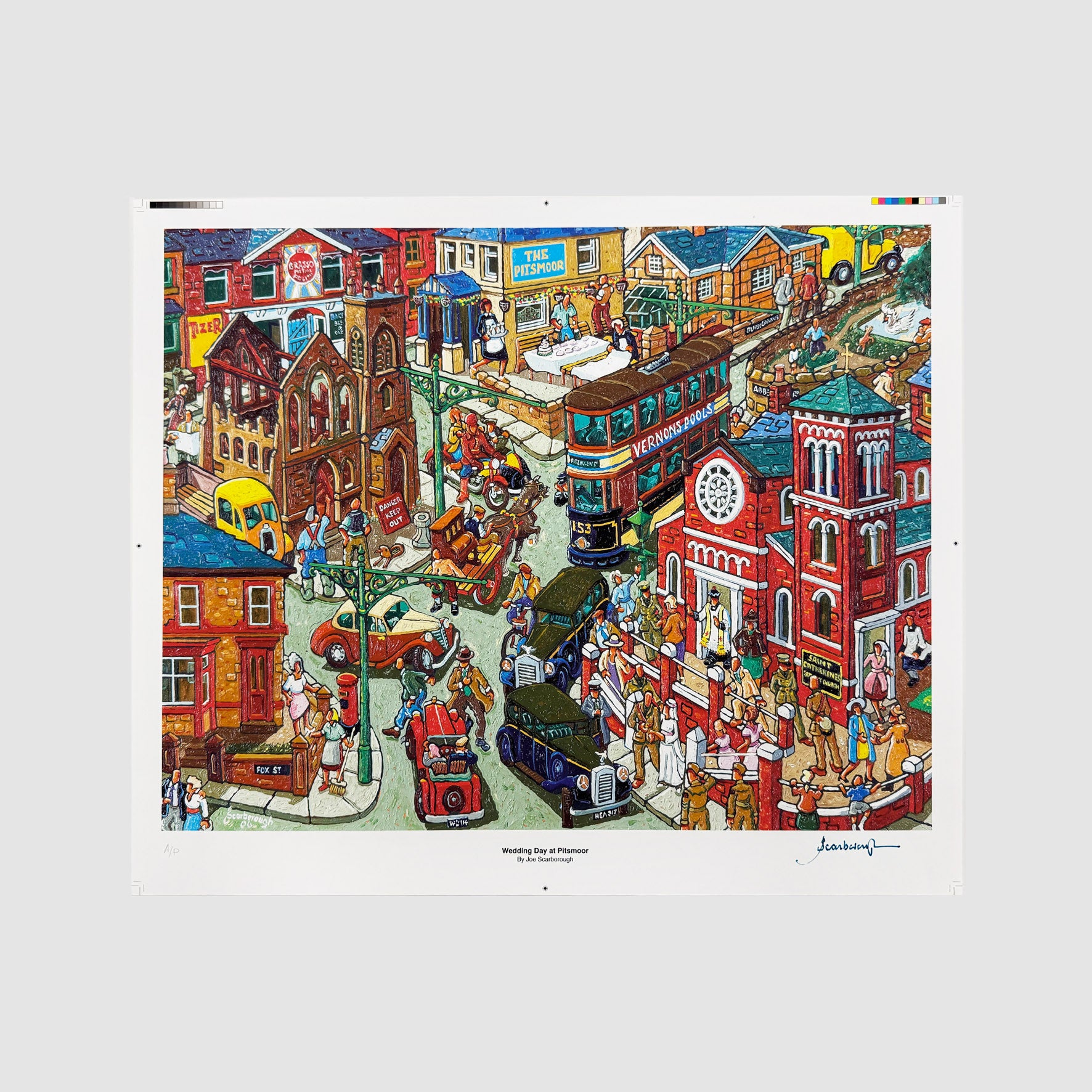 Wedding Day at Pitsmoor Signed Archive Artist Proof Art Print - Joe Scarborough Art