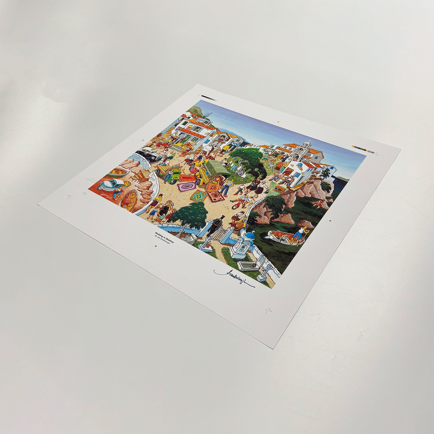 Wedding in Skiathos Signed Archive Artist Proof Art Print - Joe Scarborough Art