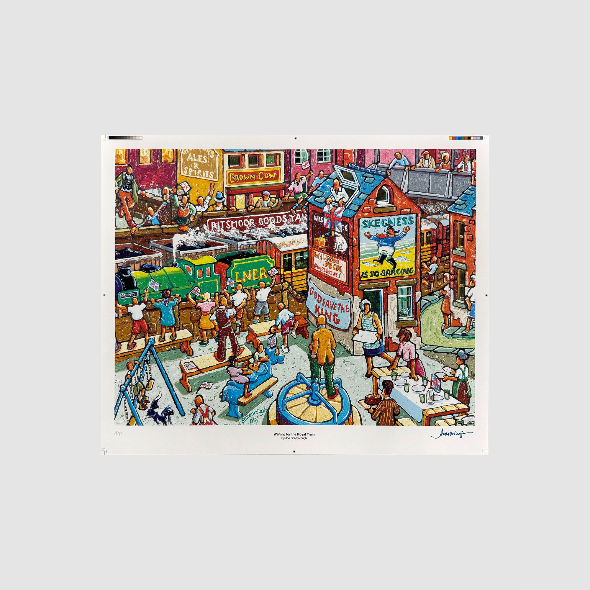 Waiting for the Royal Train Signed Archive Artist Proof Art Print - Joe Scarborough Art