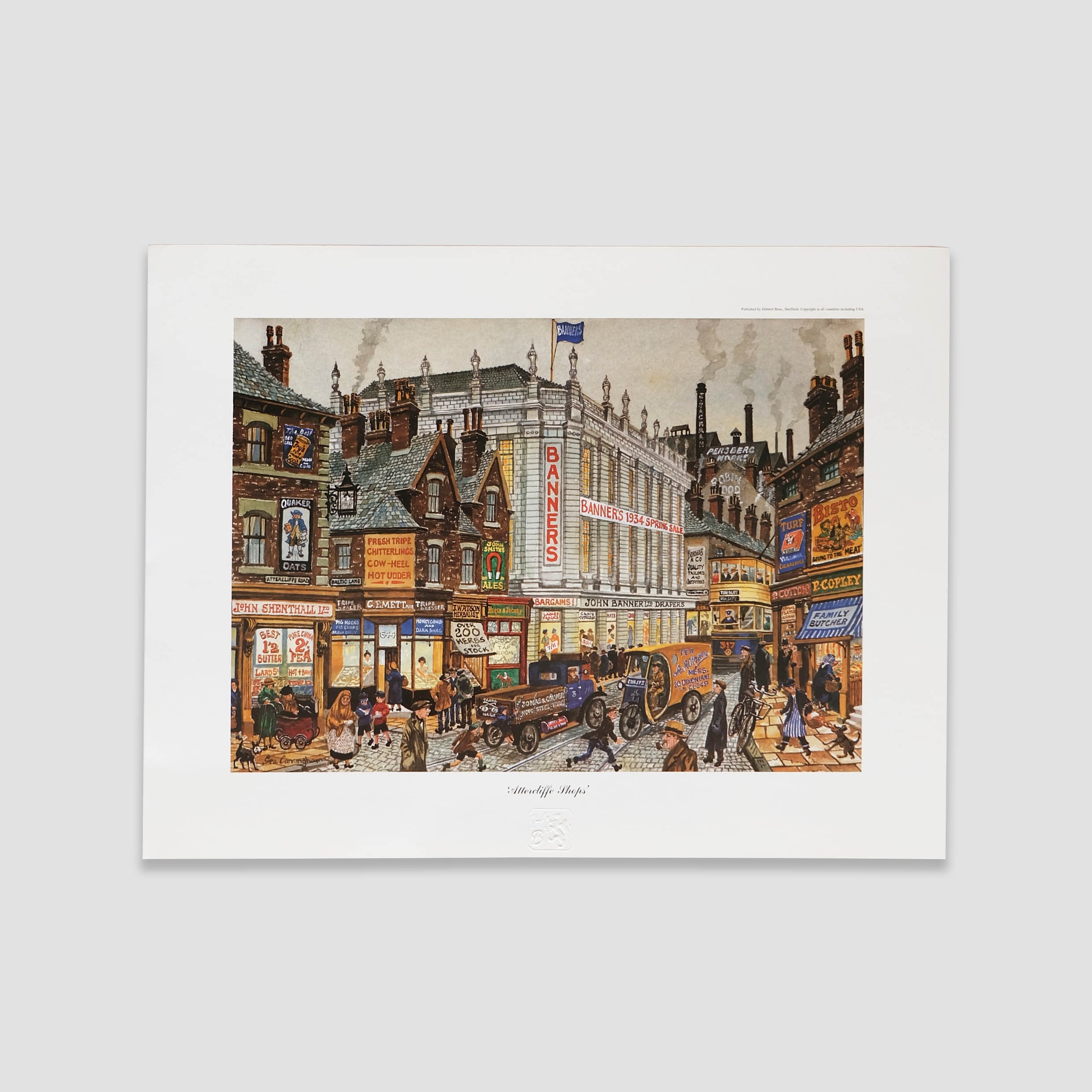 George Cunningham Art Print Attercliffe Shops - Joe Scarborough Art