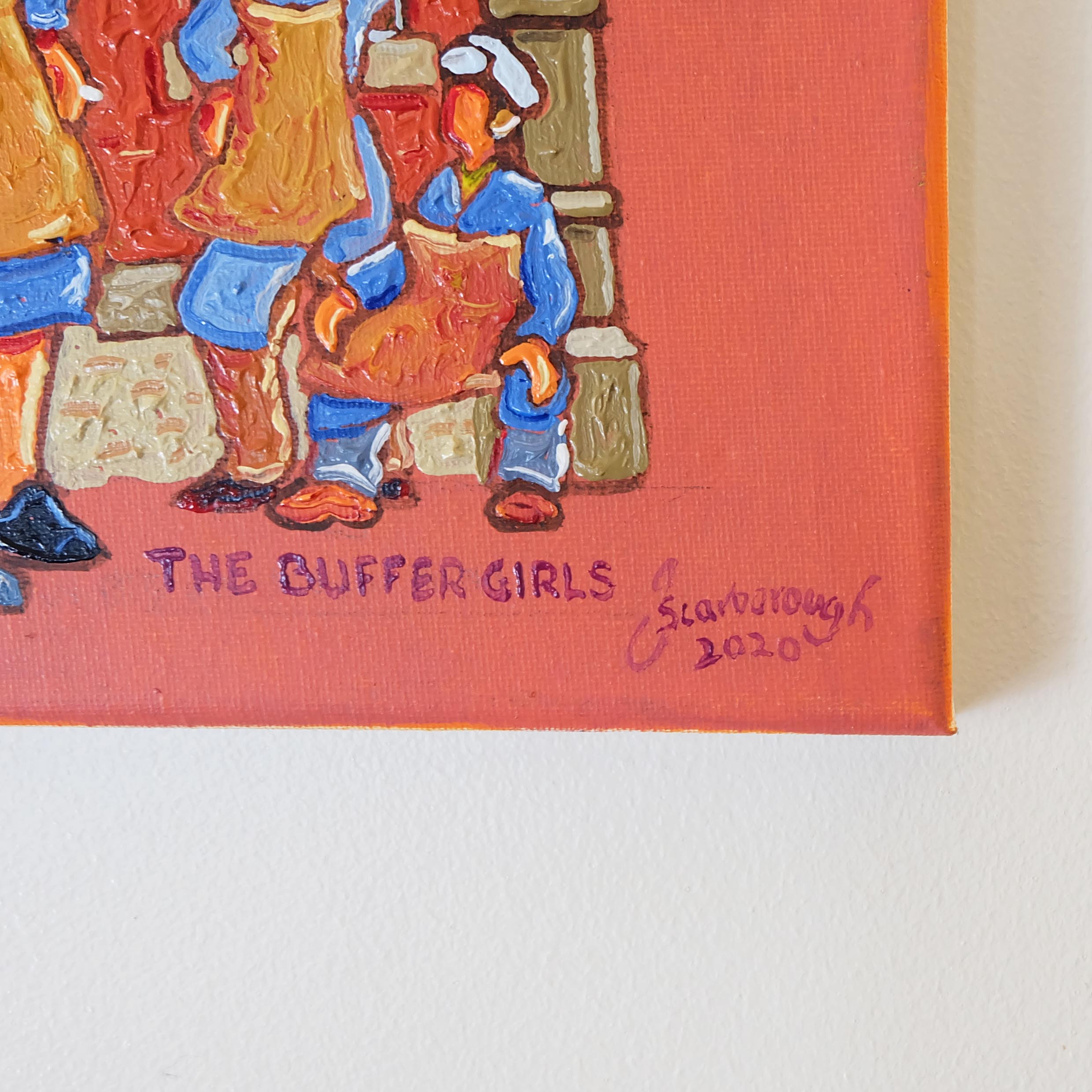 The Buffer Girls - Original Oil Painting on Canvas by Joe Scarborough - Joe Scarborough Art
